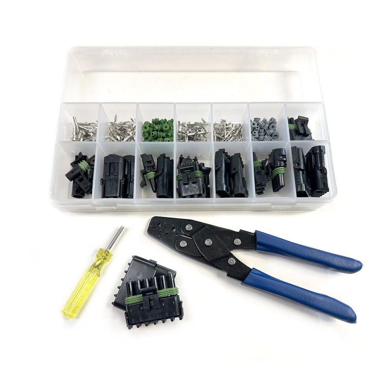 Engine Works 17650 Weather Pak Connector Kit, w/ Crimp Pliers