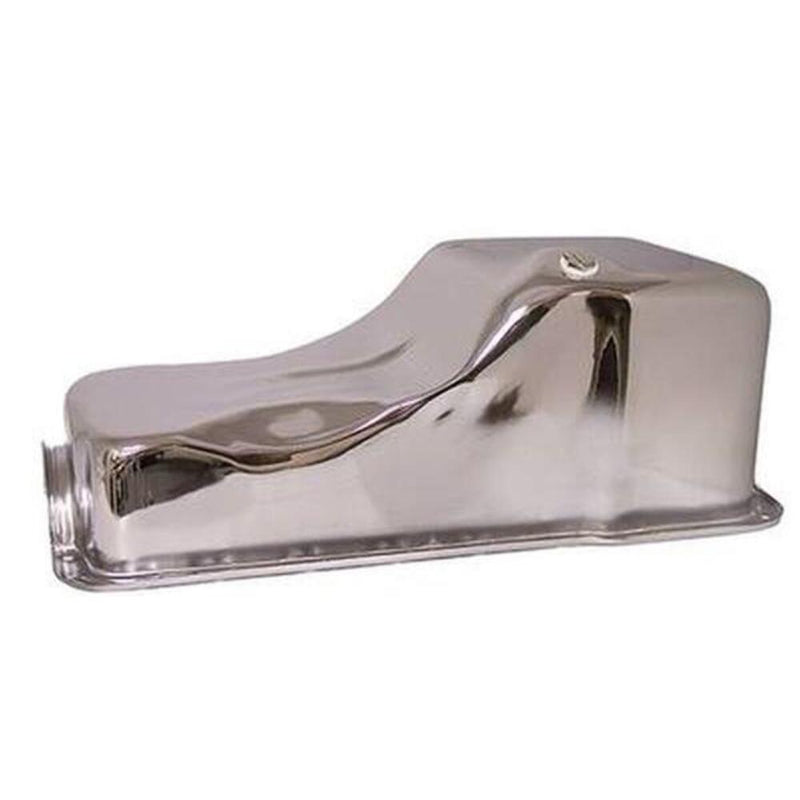 Engine Works 266500 Oil Pan Stock Style Steel Chrome 5 qt. Ford Small Block