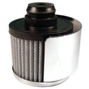 Engine Works 27516 Valve Cover Breather Push-In Round Steel Chrome with Shield