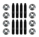 Engine Works 276510 Valve Cover Studs, Black Oxide, Flanged Hex Nuts, Set of