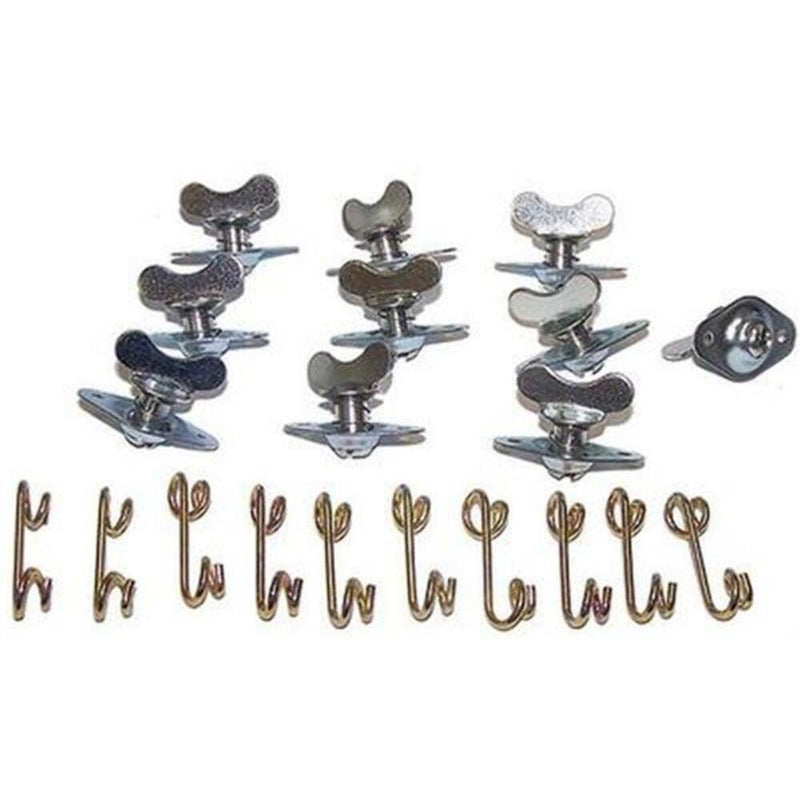 Engine Works 39073 Quick Fasteners Complete Fastener Butterfly Head Steel Silver