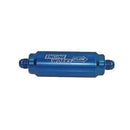 Engine Works 42740-BLUE Billet In-Line Fuel Filter, 2-1/2" Length 04AN - Blue