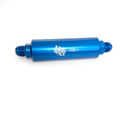 Engine Works 42885-BLUE Billet Inline Fuel Filter -12AN, Blue Anodized