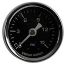 Engine Works 52002 Gauges Fuel Pressure Dry Analog Mechanical 1.50 in. Diameter