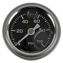 Engine Works 52004 Mechanical Fuel Pressure Gauge, Liquid Filled 0-100 psi - Black