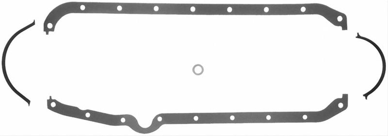 Fel-Pro 1802 Oil Pan Gasket, Multi-Piece, Cork/Neoprene, Fits Chevy, Thin Seal,