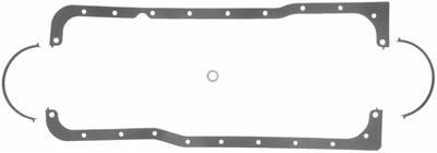 Fel-Pro 1809 Oil Pan Gasket Multi-Piece Rubber-Coated Fiber Fits Ford