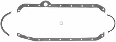 Fel-Pro 1818 Oil Pan Gasket Multi-Piece Rubber Coated Fiber Fits Chevy 267/305/350