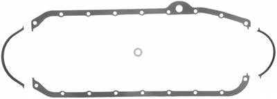 Fel-Pro 1821 Oil Pan Gasket Multi-Piece Rubber/Steel Core Fits Chevy Small Block