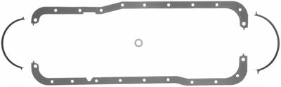 Fel-Pro 1827 Oil Pan Gasket, Multi-Piece, Rubber/Steel Core, Fits Ford, 351W,