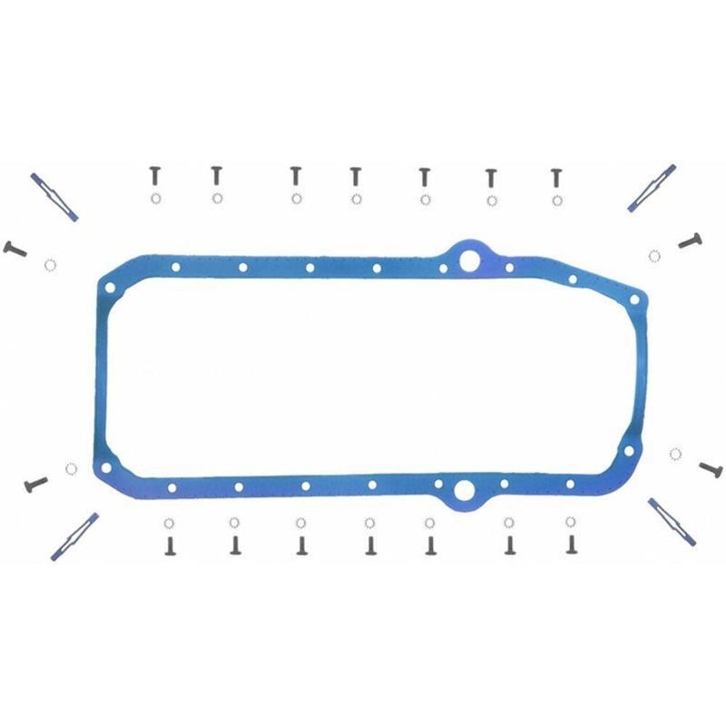 Fel-Pro OS34510T Oil Pan Gasket 1-Piece Rubber/Steel Core Fits Chevy Small Block