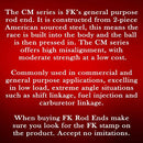 FK Rod Ends CML3 CM Series Rod Ends, 10-32 LH - Male Thread