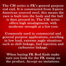 FK Rod Ends CML4 CM Series Rod Ends, 1/4-28 LH - Male Thread