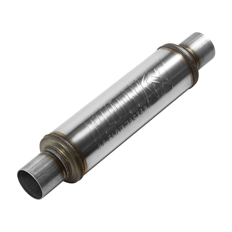 Flowmaster 71416 FloxFX 409 Stainless Steel 2.5 inch Muffler, Round Body