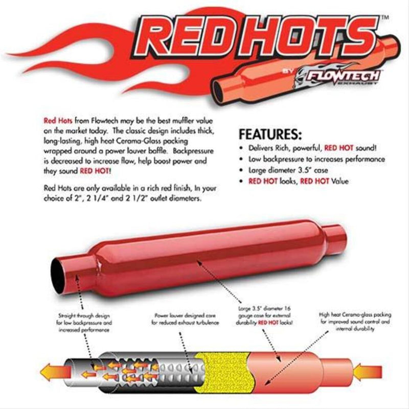 Flowtech Red Hots Mufflers 50252FLT