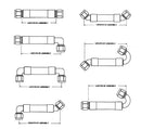 Fragola 6000 Series PTFE-Lined Braided Stainless Pre-Made Hoses 6026-1-2-36BL