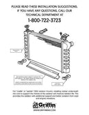 Griffin Radiator 8-00008 PerformanceFit, Fits: 71-74 Bel Air, 68-89 Bonneville, 70-81 Camaro, 68-77 Chevelle, 68-74 GTO, 70-81 FireBird, 70-88 Monte Carlo