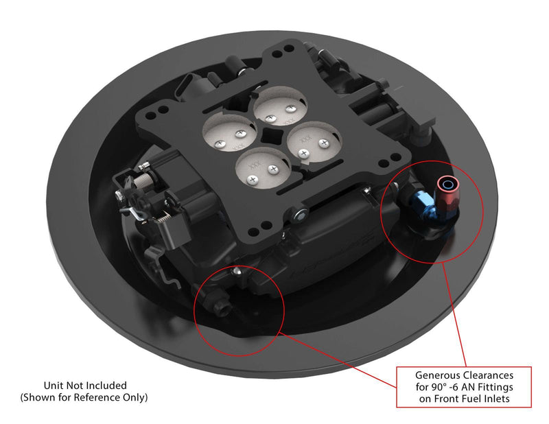 Holley 120-511 Sniper EFI Air Cleaner Drop Base - Black, 1" Drop Base for 14" Dia.