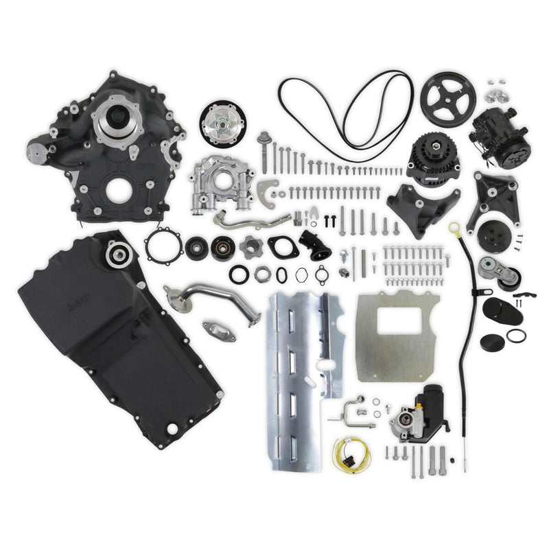 Holley Ford 7.3L Godzilla High-Mount Accessory Drive Complete Kits 20-340BK