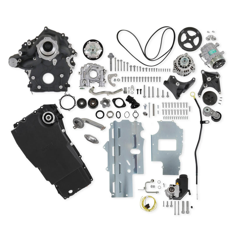 Holley Ford 7.3L Godzilla High-Mount Accessory Drive Complete Kits 20-345BK