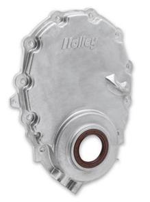 Holley 21-152 Cast Aluminum Timing Cover, Fits Chevy Small Block, w/ Crank Sensor