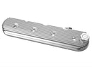 Valve Covers, Vintage Series, Centerbolt, Stock Height, Finned, Cast Aluminum, Polished Finish, Chevy, LS, 4.8-7.0L, Pair