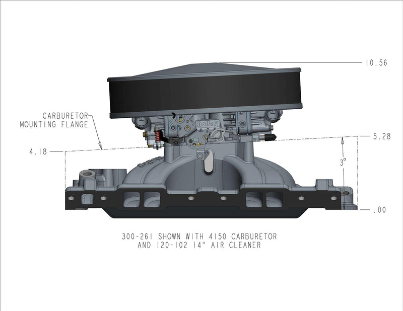 Holley Single Plane Carbureted Intake Manifolds 300-261