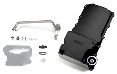 Holley 302-1BK RetroFit Engine Oil Pan for GM LS Engine, 4.250" Stroke - Black