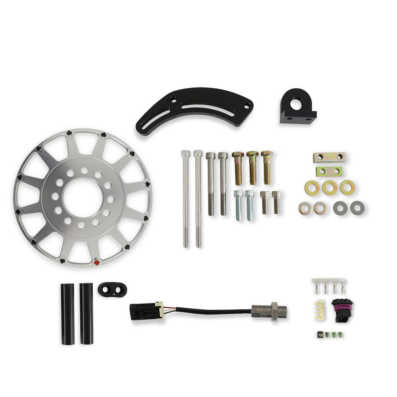 Holley EFI 556-174 Crank Trigger Kit, 8-Inch 12-1X, Fits Gen III and IV LS - Hall Effect