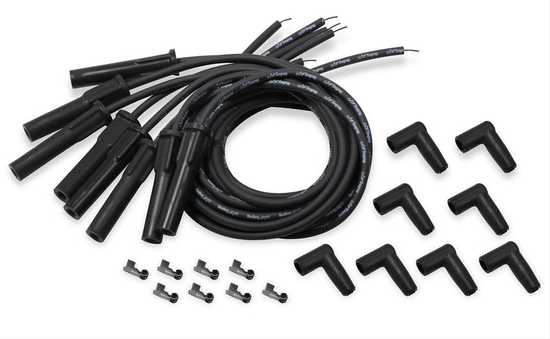 Holley EFI 561-113 Cut-to-Fit Spark Plug Wires, 8.0mm Core 36" Long Black Wire