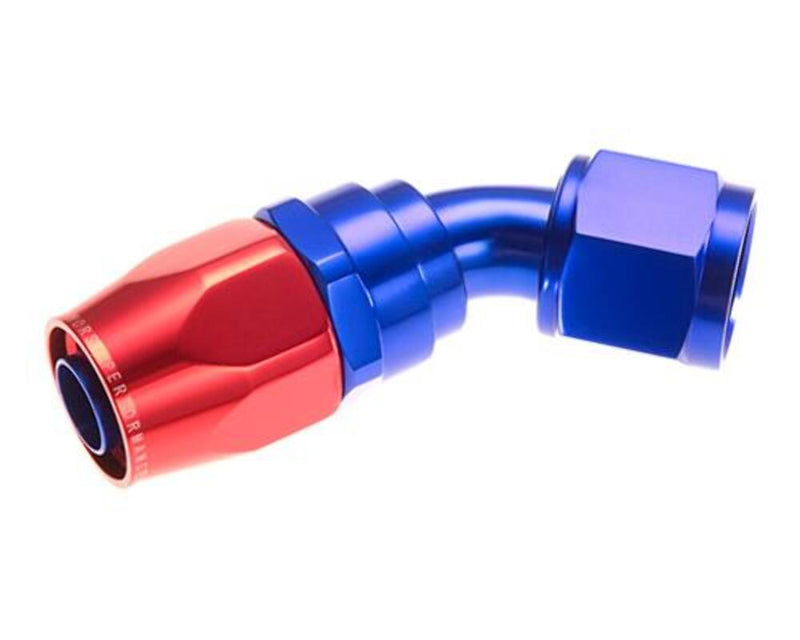 Redhorse Performance 1045-04-1 -04 45 deg double swivel hose end-red&blue
