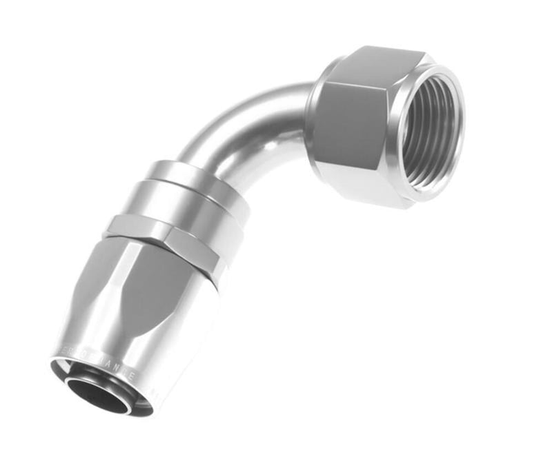 Redhorse Performance 1090-12-5 -12 90 degree female aluminum hose end - clear