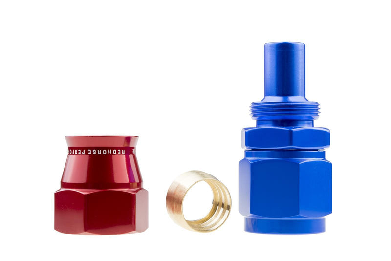 Redhorse Performance 1200-08-1 -08 AN Straight PTFE reusable Hose End - Blue