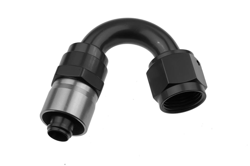 Redhorse Performance 7150-08-2 -08 AN 150 Degree Crimp Style Hose End - Black