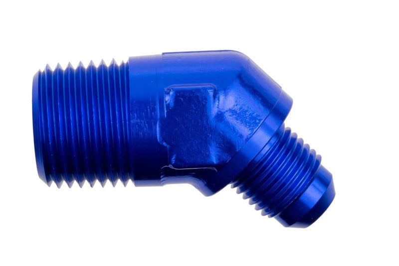 Redhorse Performance 823-10-12-1 -10 45 Degree Male Adapter to -12 (3/4") NPT Male - Blue