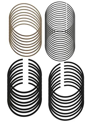 Hastings Piston Rings 2M661030 Piston Rings Plasma-moly 4.155 in. Bore 5/64 in.