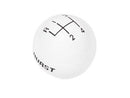 Hurst 1637626 Shift Knob - White 4 Speed 3/8-16 Threads