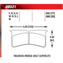 Hawk Performance DTC 70 Brake Pads HB521U.800