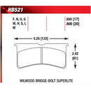 Hawk Performance DTC 70 Brake Pads HB521U.800