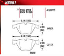Hawk Performance DTC 70 Brake Pads HB551U.748
