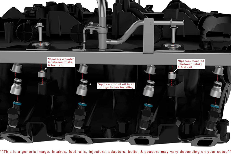 ICT Billet Fuel Injector Spacers 551287-LS-058
