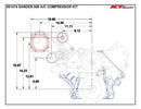ICT Billet Air Conditioning Compressor Brackets 551474-3B