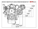 ICT Billet 551521X-3B Alternator and Power Steering Bracket Kit, Fits LS Truck