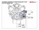 ICT Billet Alternator Brackets 551667EWP-1
