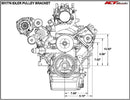 ICT Billet Idler Pulley Relocation Brackets 551776-1