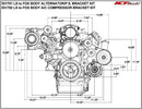 ICT Billet Alternator/Power Steering Bracket Kits 551791-3