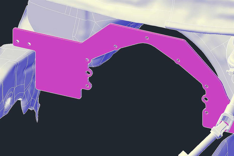 ICT Billet Mid-Mount Motor Plates 551817-4FBDY