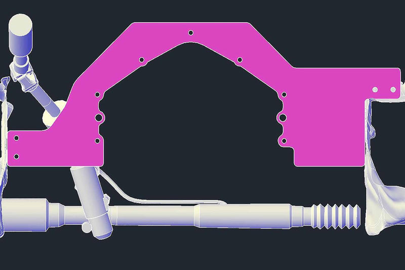 ICT Billet Mid-Mount Motor Plates 551817-4FBDY