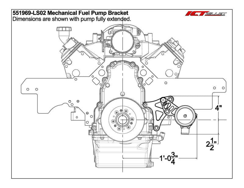 ICT Billet Fuel Pump Mounts 551969-LS02