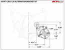 ICT Billet Alternator Brackets 551971-LS3-3